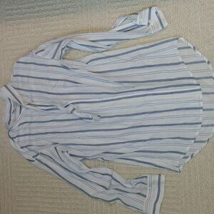 Elizabeth and James Blue and White Striped Button Down Shirt